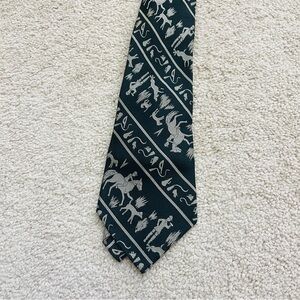 Vintage Rhodia designer Black Embroidered Pattern Woven in France 57” L